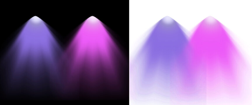 Blue Purple Pink Stage Light Cones, Spotlight PNG
