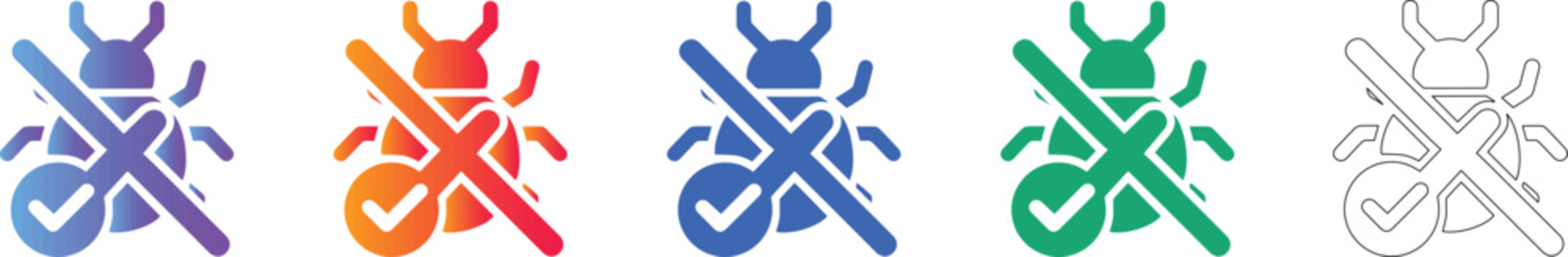 Bug Fix and Software Security Icons