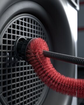 Red Lint Brush Cleaning Commercial Dryer Vent for Fire Prevention