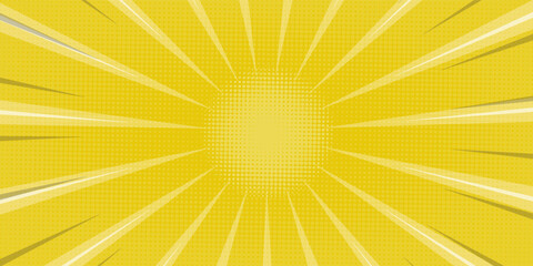 Fototapeta premium Comic background designs with yellow colors