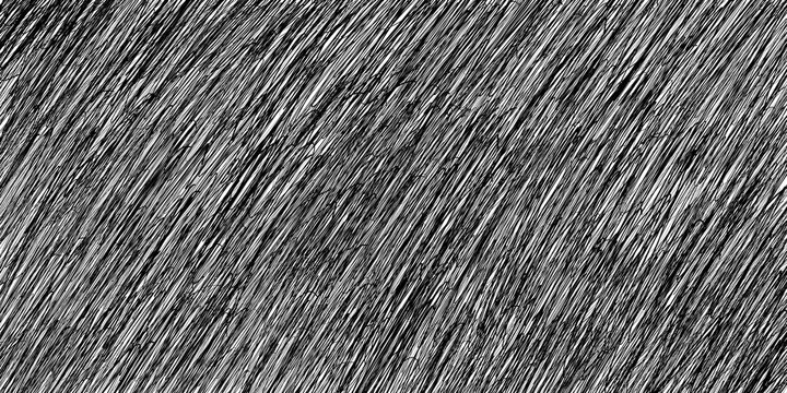 Abstract dense black hand-drawn diagonal pen stroke hatch texture background on white, suitable for sketch-style backgrounds, book illustrations, card design, and paper overlays.