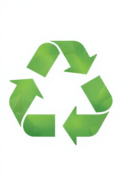 Green universal recycling symbol vector icon isolated on white background. Eco friendly waste management, sustainability, plastic reduction, go green concept, environmental conservation graphic sign.