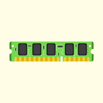 Vector Random Access Memory or RAM for computer flat design