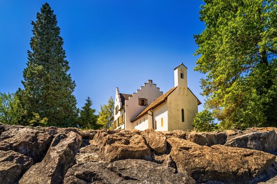 Franziskanerkloster auf der Insel Werd im Bodensee in Eschenz - nahe Stein am Rhein.