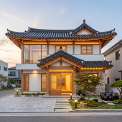 Obraz premium korean pavilion in the park