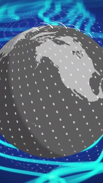 Animation of network of connections over globe