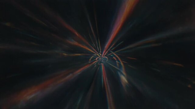 Rainbow prismatic hyperspace light speed seamless loop, 4K