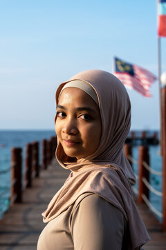 Portrait of a young beautiful woman