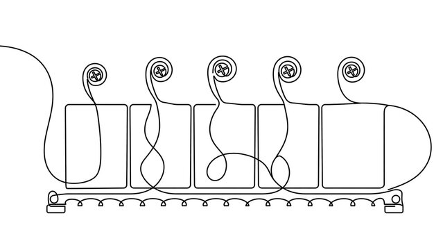 Hand drawn cartoon train on white background.