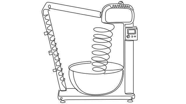 Industrial mixer machine white background.