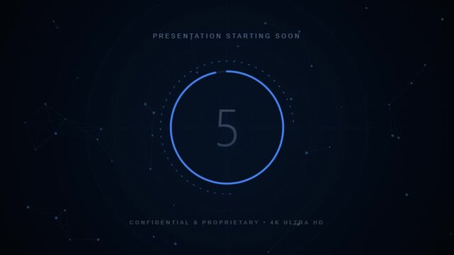 Corporate Tech Countdown 10 to 0 Blue Presentation Loop