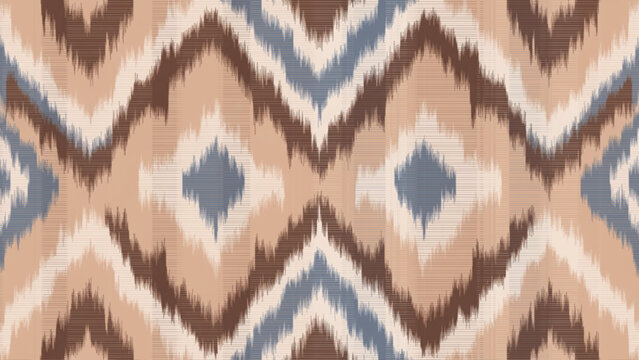 Seamless Ikat tribal pattern Ethnic Chevron Pattern Vector background 
