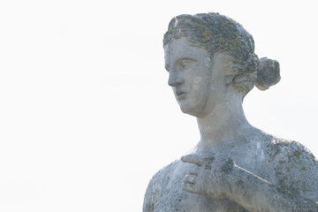 Statue of Aphrodite, ancient Greek goddess of beauty and love. Copy space for text or design. © zwiebackesser