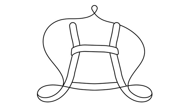 Minimalist crown outline illustration white background.