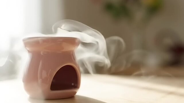 Ceramic Aroma Oil Burner with Diffusing Steam