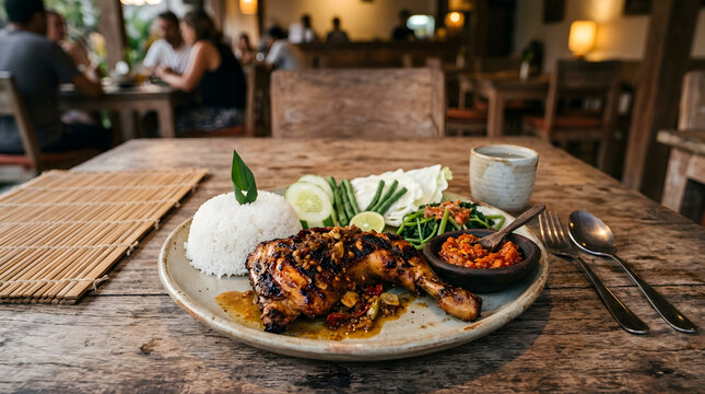 Ayam Taliwang Sajian dengan Nasi