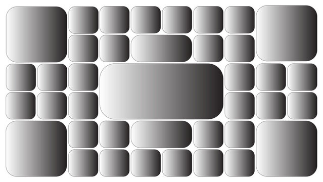 Bento Grid, Gray Rounded Squares Mosaic Background for UI Design