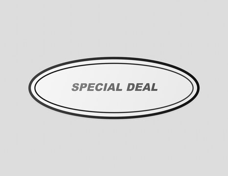 Special deal oval button badge icon