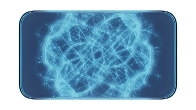 Glass Frame with Quark Physics Illustration