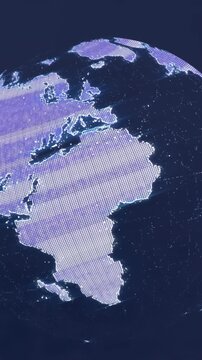 Animation of globe over data processing