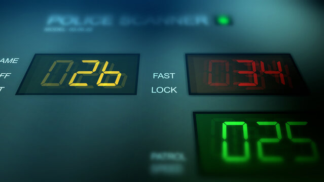 Generic Police Scanner with Speed Result - Slow - Speeding Ticket Concept