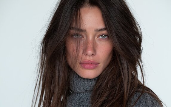 Stylish Woman with Long Hair