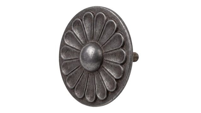 Decorative cabinet knob isolated PNG on transparent background