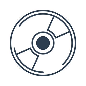 CD DVD Compact Disc Line Icon