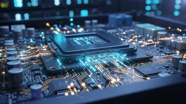 Data processing on a central computer processor circuit board in motion
