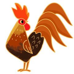 rooster isolated on white background © Phuoc Nguyen