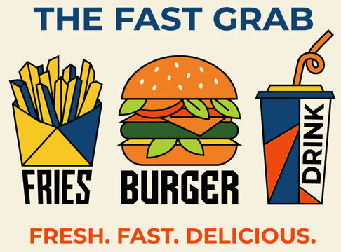 fast food icon | buger vector design