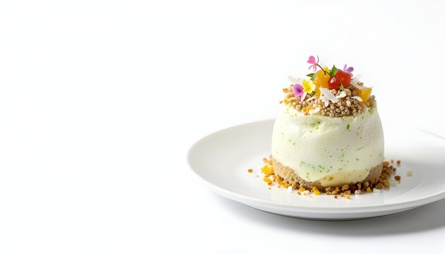 Cherimoya gourmet lime semifreddo premium commercial food photography