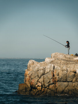 fishing on the sea