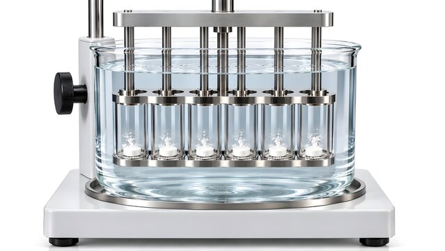 Pharmaceutical Tablet Disintegration Testing Apparatus with Six-Tube Basket Rack