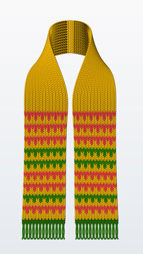 Combinacion de diferentes puntadas , patrones y colores tejidos.
