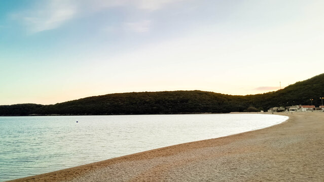 Jaz Beach near Budva at evening.