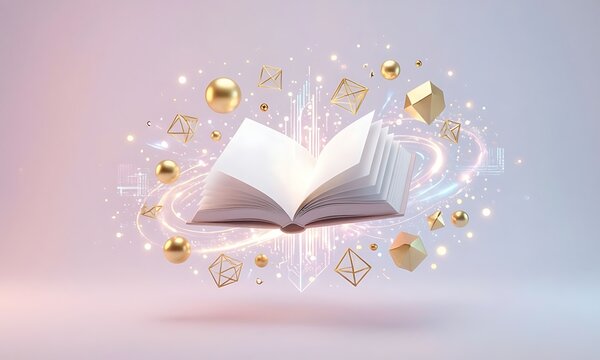 magic book with stars