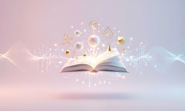 magic book and magic wand