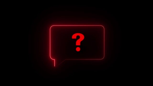 A digital message box with a question mark icon isolated technology, Communication, Help, and Information, motion graphics of digital message box, question mark concept...
