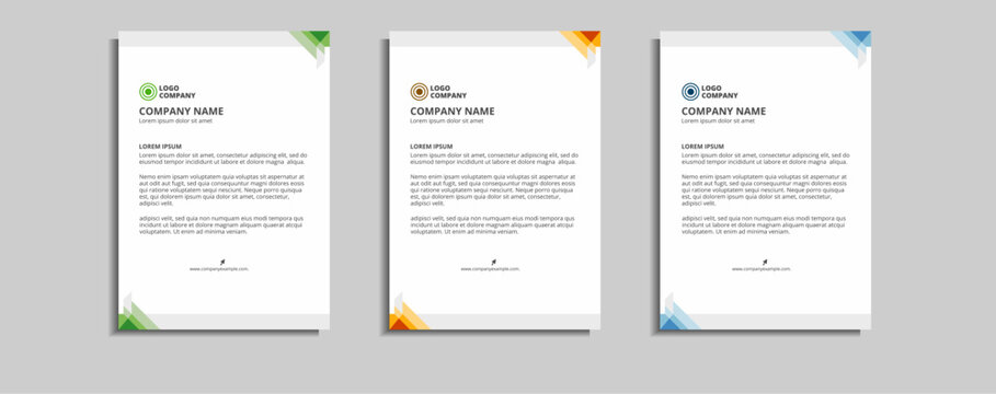 modern corporate letterhead template design