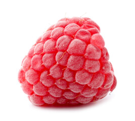 One fresh ripe raspberry isolated on white © New Africa