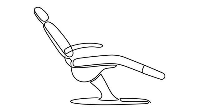 Modern reclining chair illustration white background.