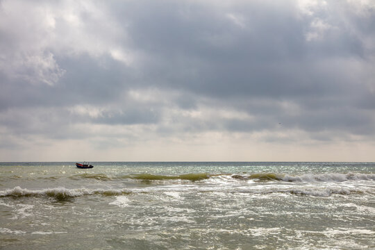 Rough Sea Under Heavy Clouds