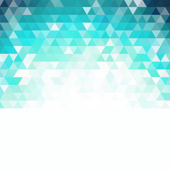 Fototapeta premium Modern abstract turquoise and blue geometric background with triangles for your creative design. eps 10