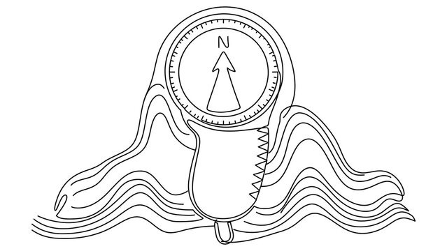 Neutrino detector schematic illustration white background.