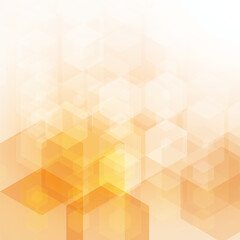 Obraz premium Abstract geometric background made of orange hexagons with a smooth gradient transition and large clean