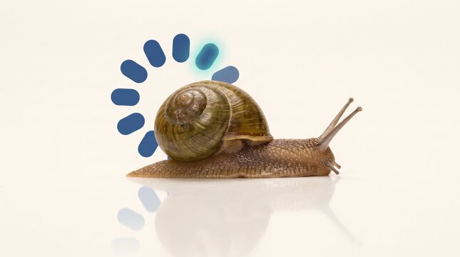 A snail leaves a trail of slime on a white surface