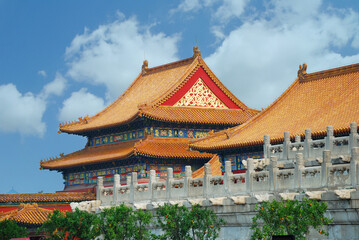 Obraz premium Traditional Imperial Architecture at the Forbidden City in Beijing, China