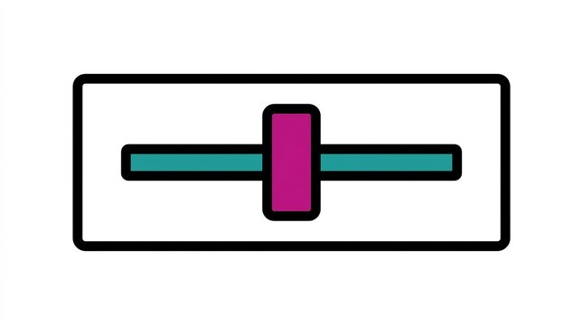 Minimalist colorful slider icon for user interface