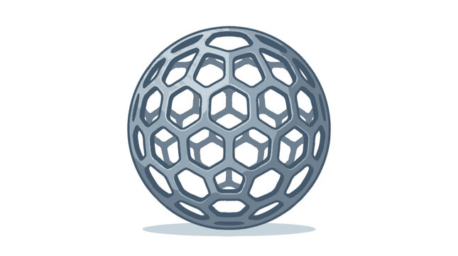 Geometric Hollow Sphere 3D Illustration